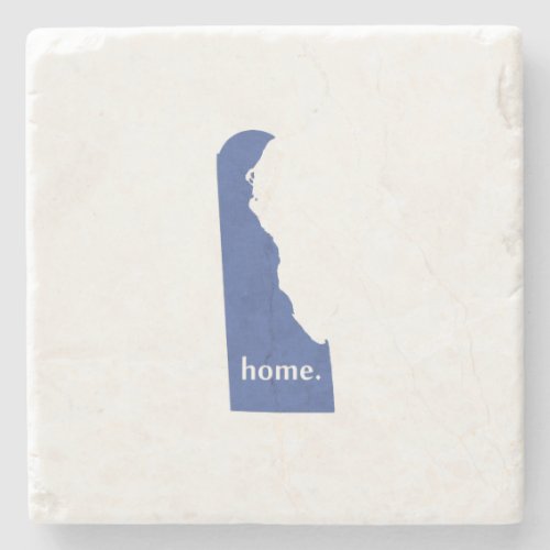 Delaware home silhouette state map stone coaster