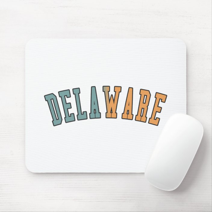 Delaware in State Flag Colors Mousepad