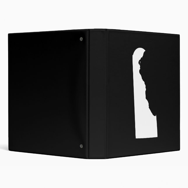 Delaware in White and Black 3 Ring Binder (Background)