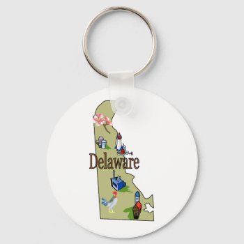 Delaware Keychain by slowtownemarketplace at Zazzle