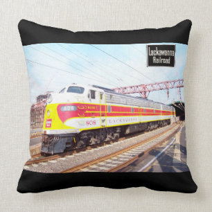 Delaware Lackawanna and Western Locomotive 808 Throw Pillow