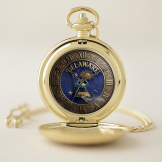 Delaware Lapis Blue and Bronze Pocket Watch