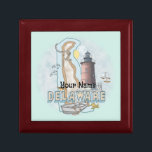 Delaware Lighthouse  Gift Box<br><div class="desc">Delaware Lighthouse gift box by ArtMuvz Illustration. Matching watercolor lighthouse t shirt, apparel, nautical clothing, lighthouse collector apparel. Lighthouse gifts are a great way to show someone you care, especially if they love the ocean, the coast, or lighthouses themselves. Lighthouses are iconic symbols of hope, guidance, and safety, and they...</div>
