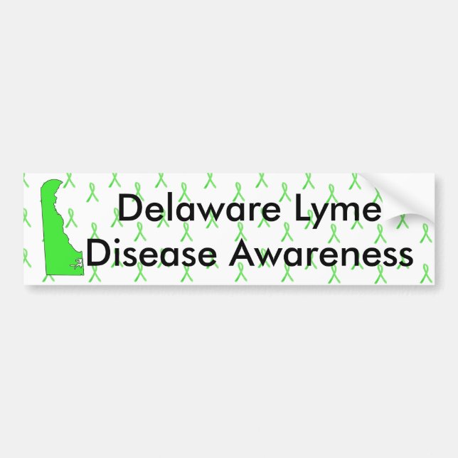 Delaware Lyme Disease Awareness Bumper Sticker (Front)