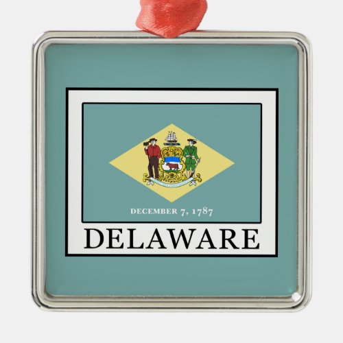Delaware Metal Ornament