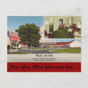 Delaware, Motel DeVille Postcard
