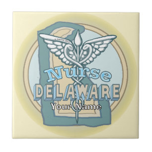 Delaware Nurse Caduceus Tile