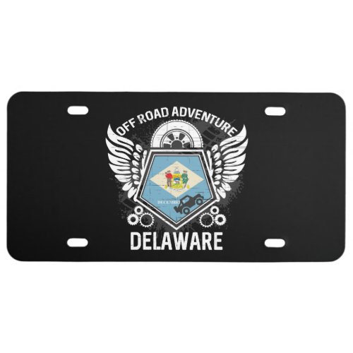 Delaware Off Road Adventure 4x4 Trails Mudding License Plate