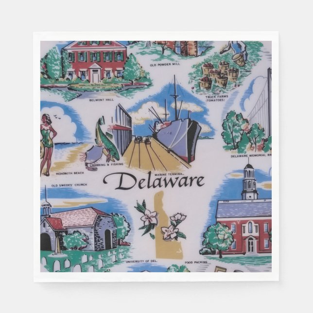 Delaware Party  Napkins (Front)