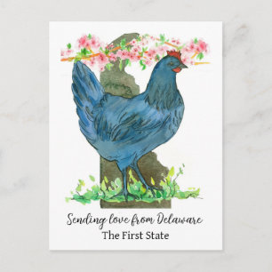 Delaware Peach Blossom Flower Sending Love Postcard