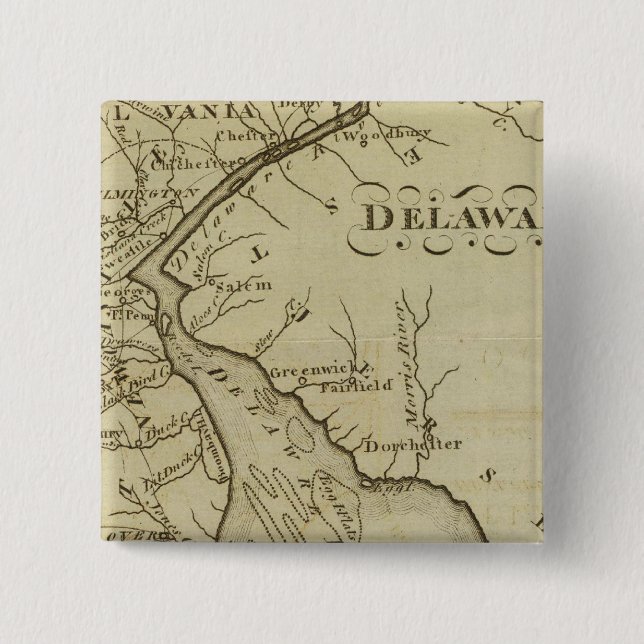 Delaware Pinback Button (Front)