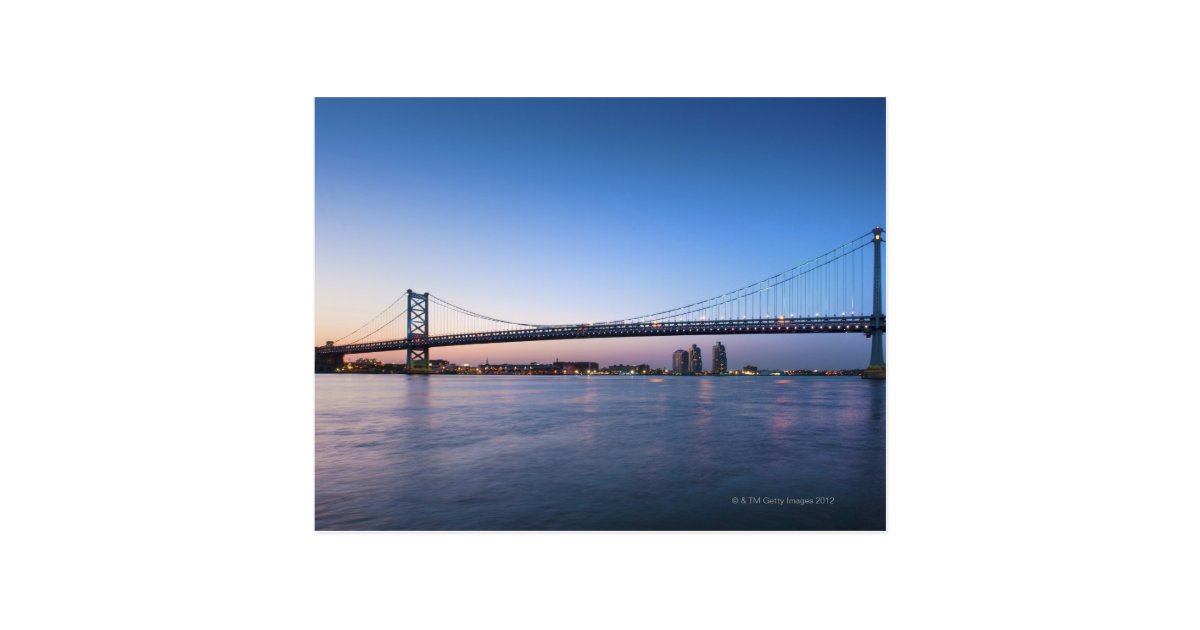 Delaware River, Ben Franklin Bridge Postcard | Zazzle.com