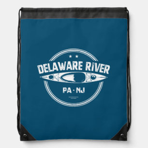 Delaware River Kayaking Drawstring Bag