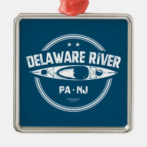 Delaware River Kayaking Metal Ornament