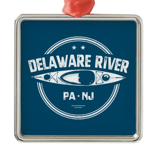 Delaware River Kayaking Metal Ornament