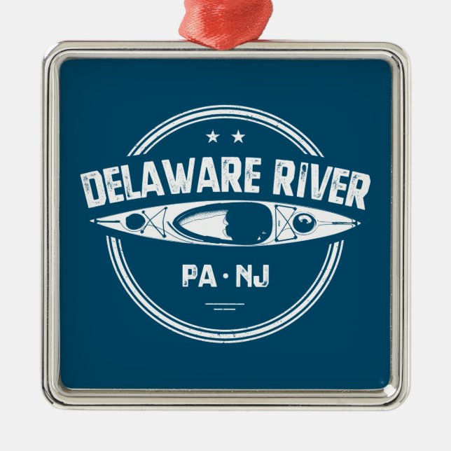 Delaware River Kayaking Metal Ornament (Front)