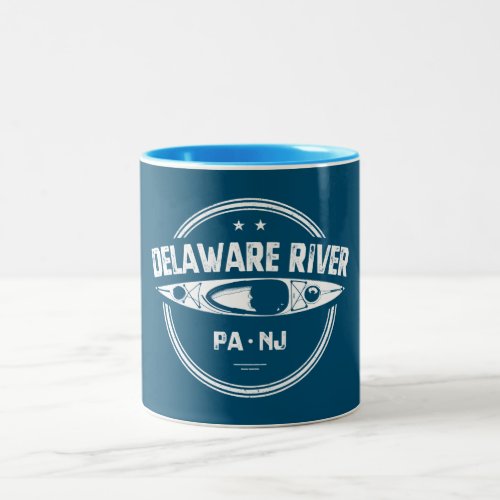 Delaware River Kayaking Two_Tone Coffee Mug