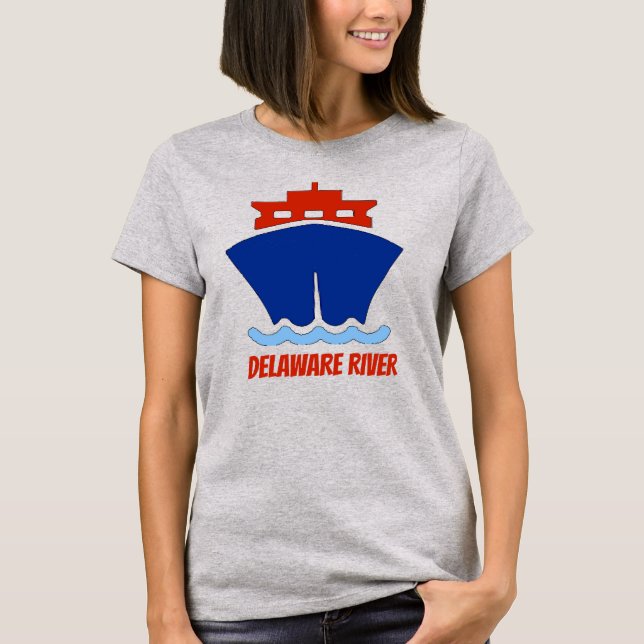 Delaware River, Ship, T-Shirt (Front)