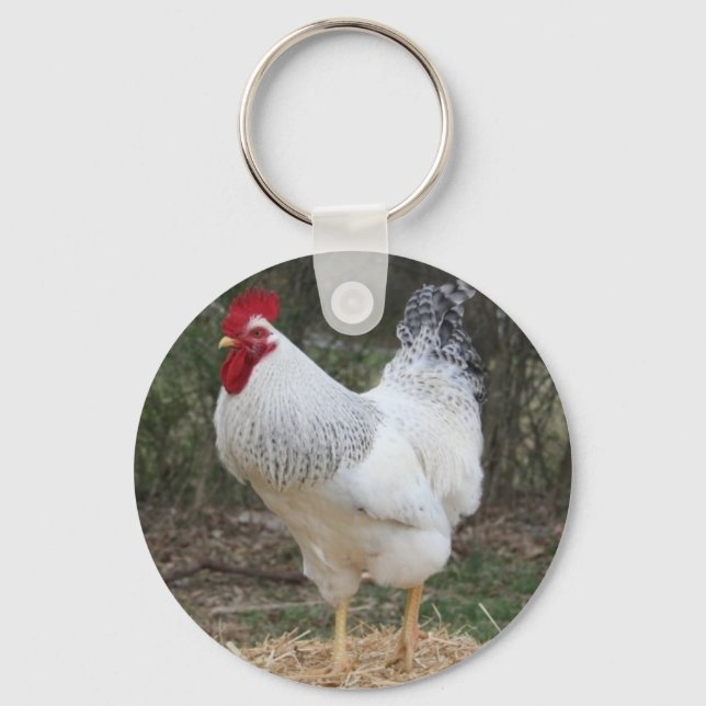 Delaware Rooster Elvis Keychain (Front)