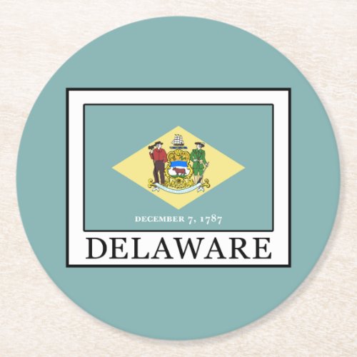 Delaware Round Paper Coaster