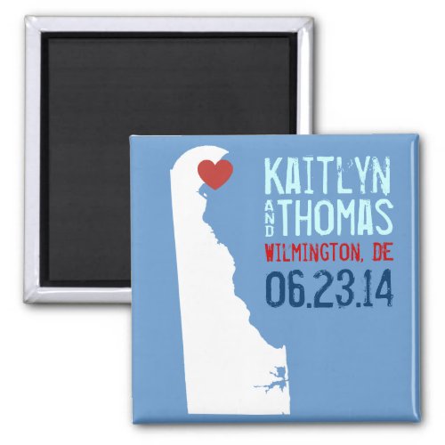 Delaware Save the Date _ Customizable City Magnet