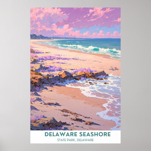 Delaware Seashore Beautiful Delaware Beach Poster