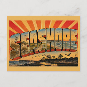 Delaware Seashore State Park Ocean Bay Marsh Art Postcard