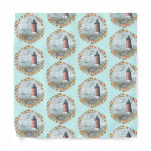 Delaware Shells Lighthouse Bandana