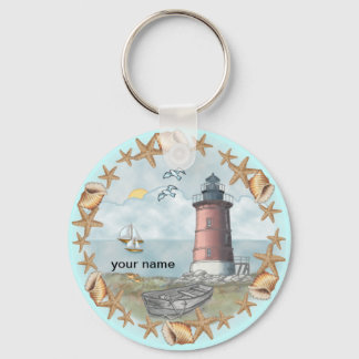 Delaware Shells Lighthouse   keychain