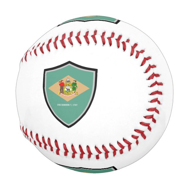 Delaware shield flag baseball (Front Right)