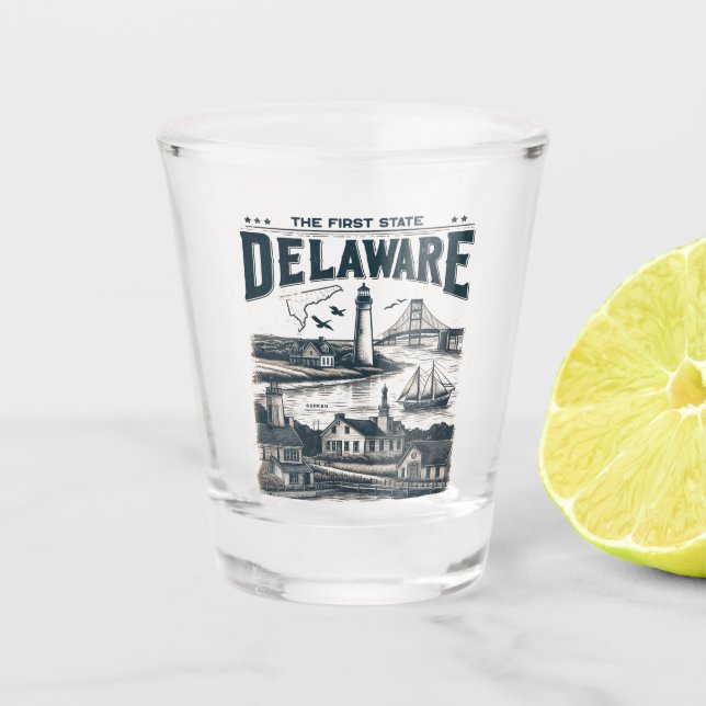Delaware Shot Glass (Front)