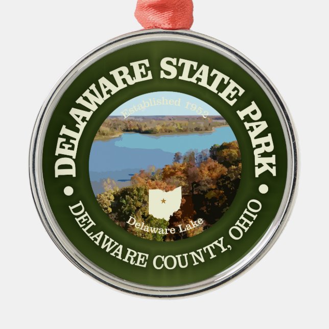 Delaware SP Metal Ornament (Front)