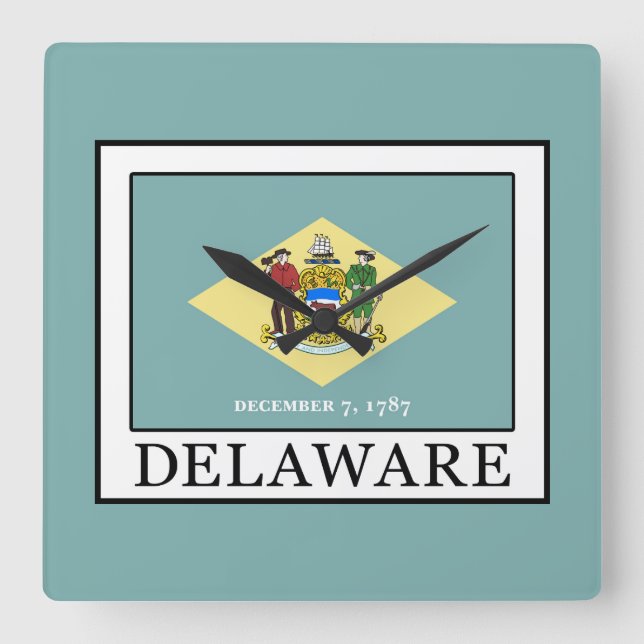Delaware Square Wall Clock (Front)
