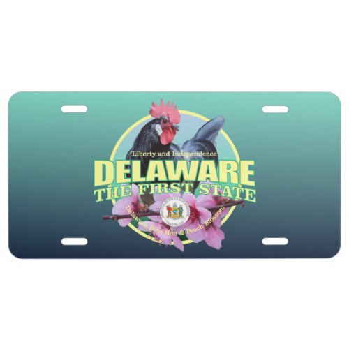 Delaware State Bird  Flower License Plate