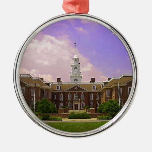 Delaware State Capital Metal Ornament