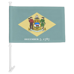 Delaware State Car Flag