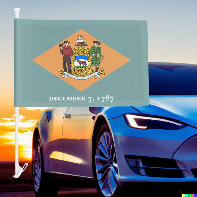 Delaware State Car Flag (Delaware State Car Flag)