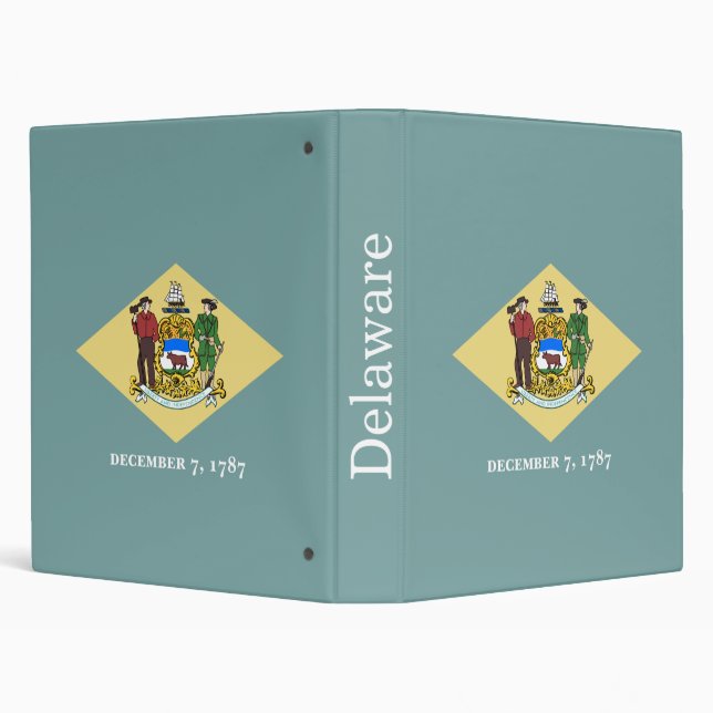 Delaware State Flag 3 Ring Binder (Background)
