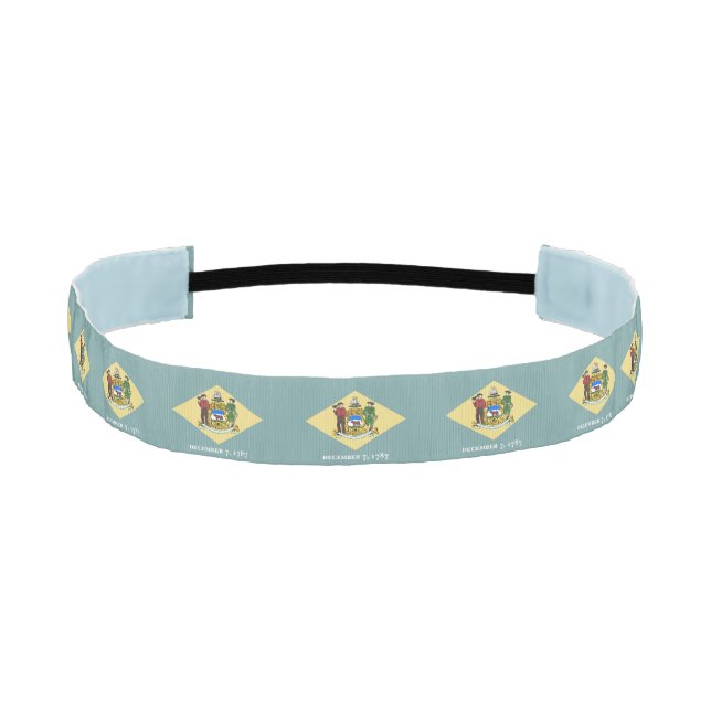 Delaware State Flag Athletic Headband (Front)