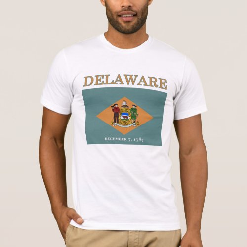 Delaware State Flag Bella Canvas T_shirt