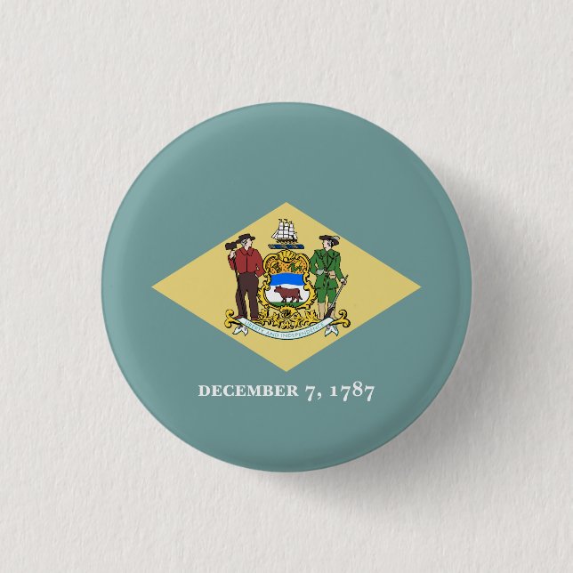 Delaware State Flag Button (Front)
