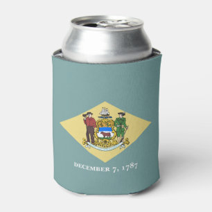 Delaware State Flag Can Cooler