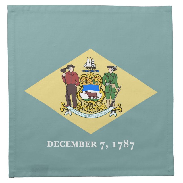 Delaware State Flag Cloth Napkin (Front)