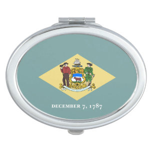Delaware State Flag Compact Mirror