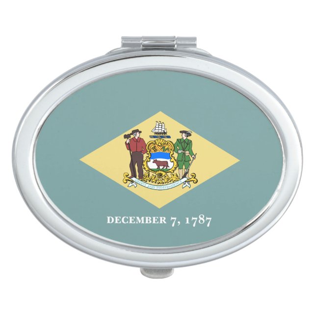 Delaware State Flag Compact Mirror (Front)