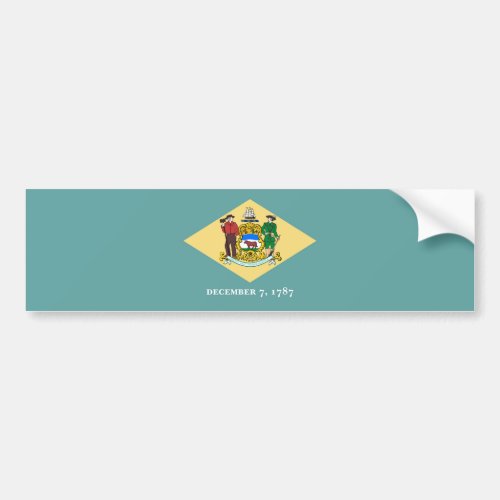 Delaware State Flag Design Bumper Sticker