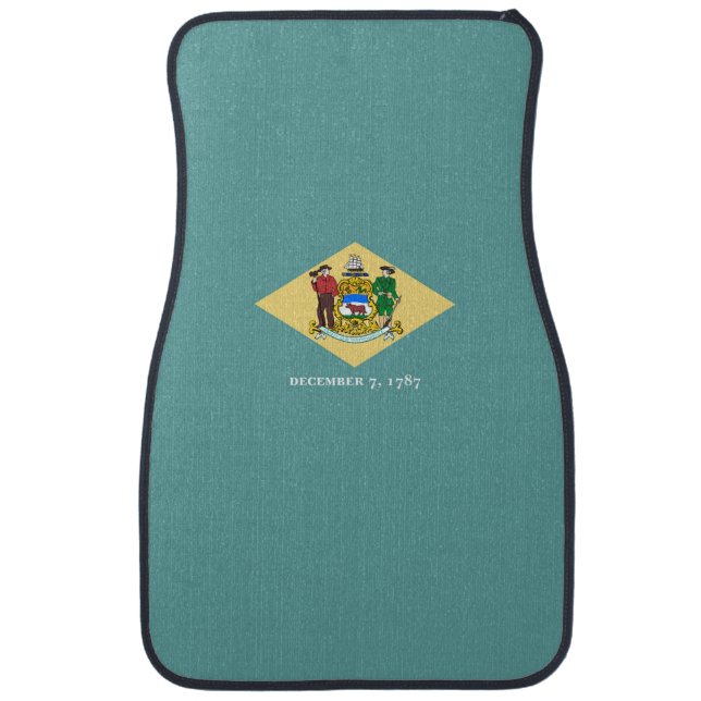 Delaware State Flag Design Car Mat (Front)