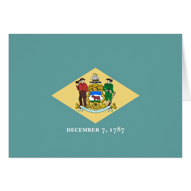 Delaware State Flag Design Cards (Front Horizontal)