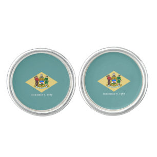 Delaware State Flag Design Cufflinks