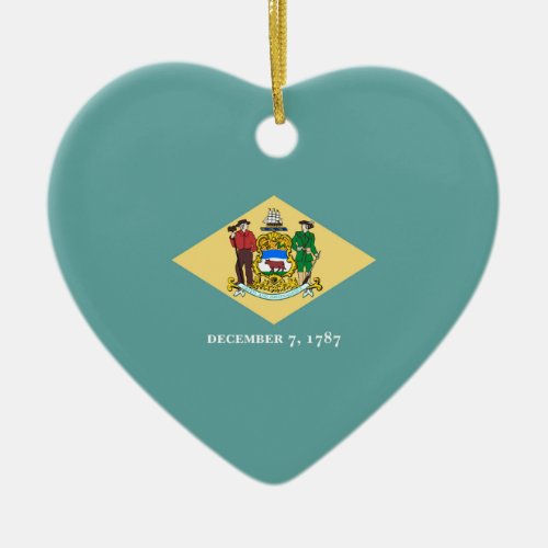 Delaware State Flag Design Decor Ceramic Ornament